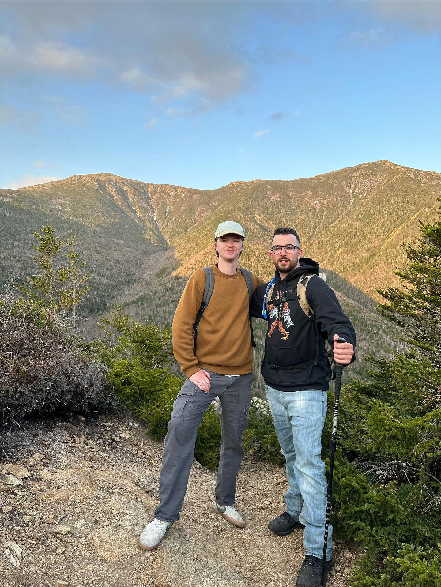 Ben Holida and Jack Kellogg on a hike. © Ben Holida