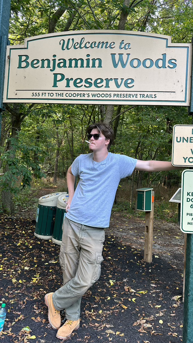 Ben Holida enjoying the sites at a local preserve. &copy; Ben Holida